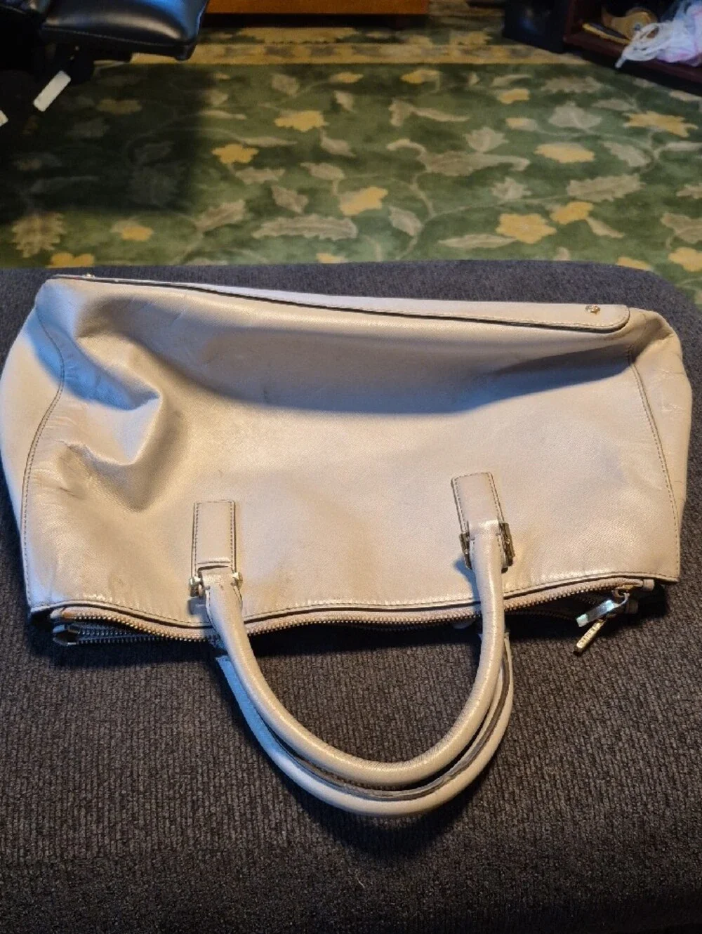 Tory Burch Light Beige Leather Satchel